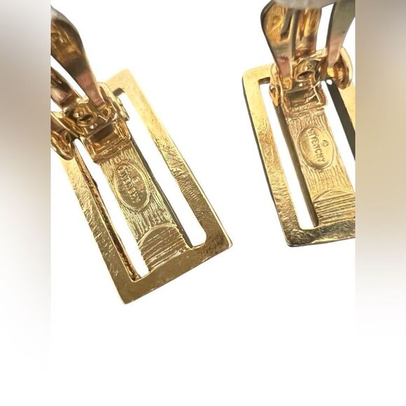 GIVENCHY Amber & Gold Clip-On Earrings - Picture 7 of 8